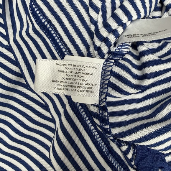 Cutter & Buck Phillies Polo Shirt Mens 2XL Blue White Stripe Dry Fit Golf Polo - Picture 6 of 7